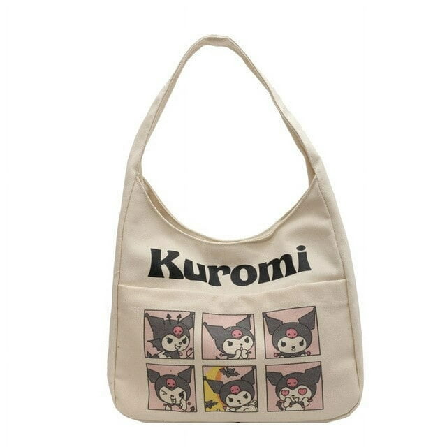 Hello Kitty Canvas Bag Women Bag Large Capacity Fashion Kuromi Cartoon ...