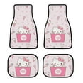 thumbnail image 1 of Hello Kitty Car Floor Mats 4PC Set Anti Skid Vehicle Floor Mat Car Carpet for Front Rear Seats Universal Auto Interior Accessories, 1 of 8