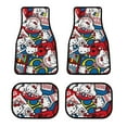 thumbnail image 1 of Hello Kitty Car Floor Mats 4PC Set Anti Skid Vehicle Floor Mat Car Carpet for Front Rear Seats Universal Auto Interior Accessories, 1 of 8