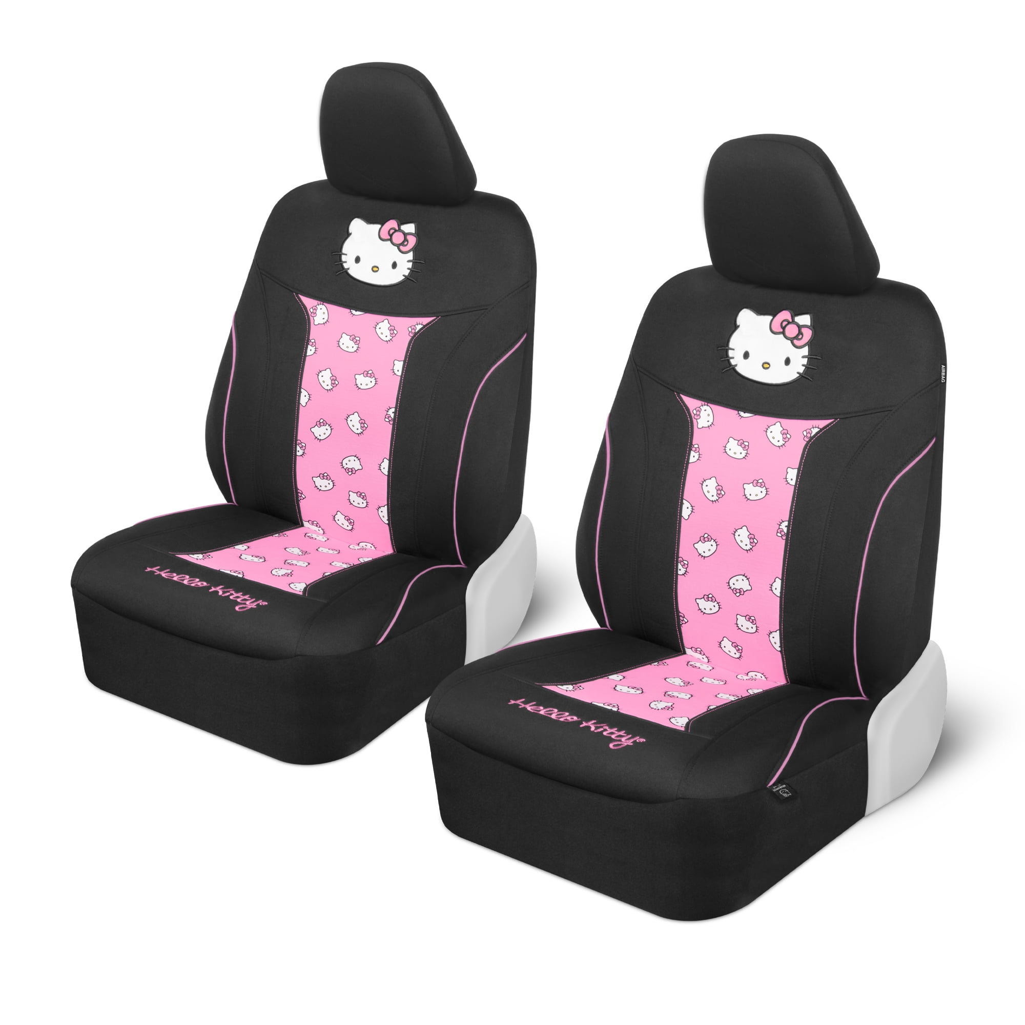 Hello Kitty Car Seat Covers Cute and Durable Pink Front Seat Covers Adorable Hello Kitty Design Comfortable and Long Lasting Polyester Car