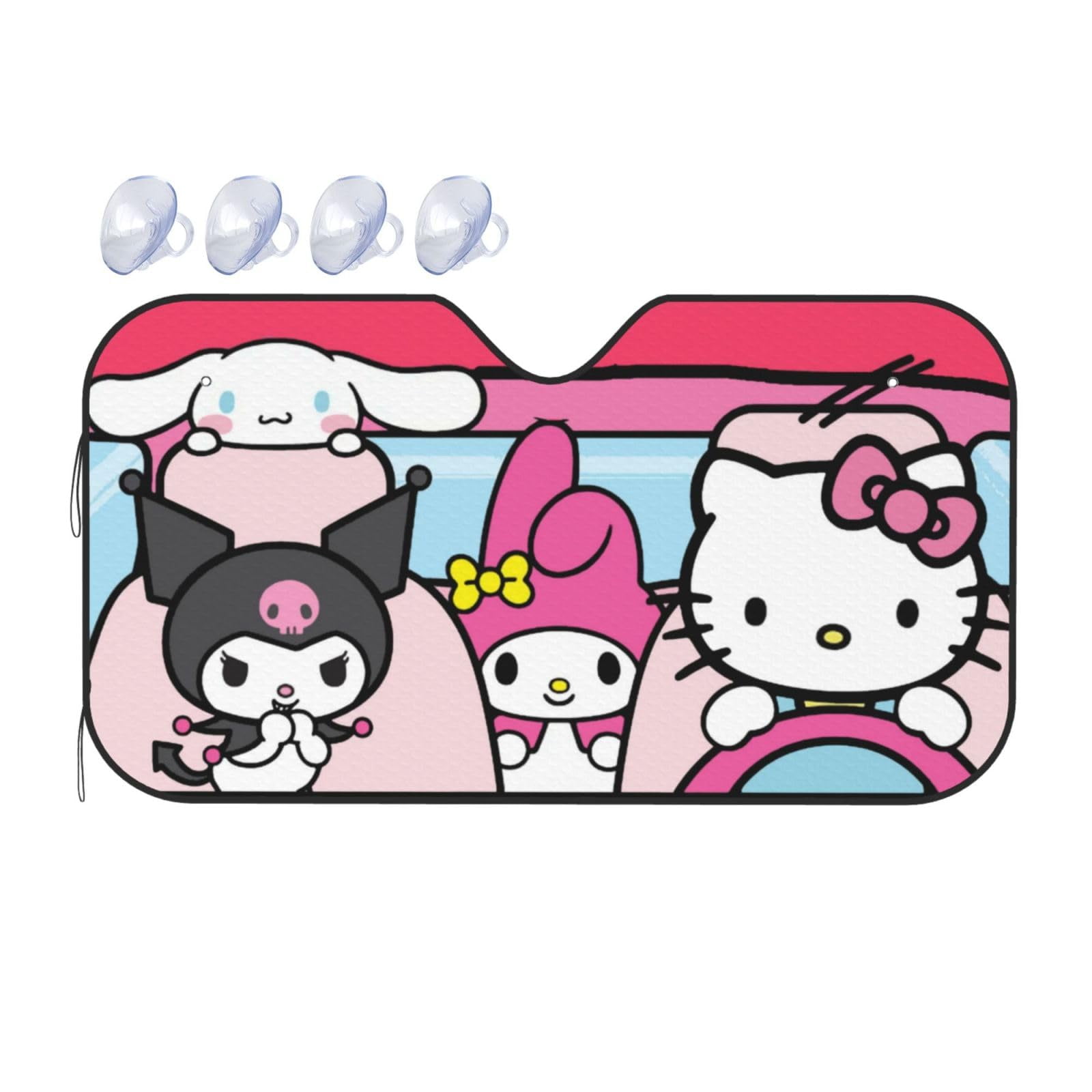 Hello Kitty Car Sun Shade Front Windshield Sun Shade Hardened Sun Visor