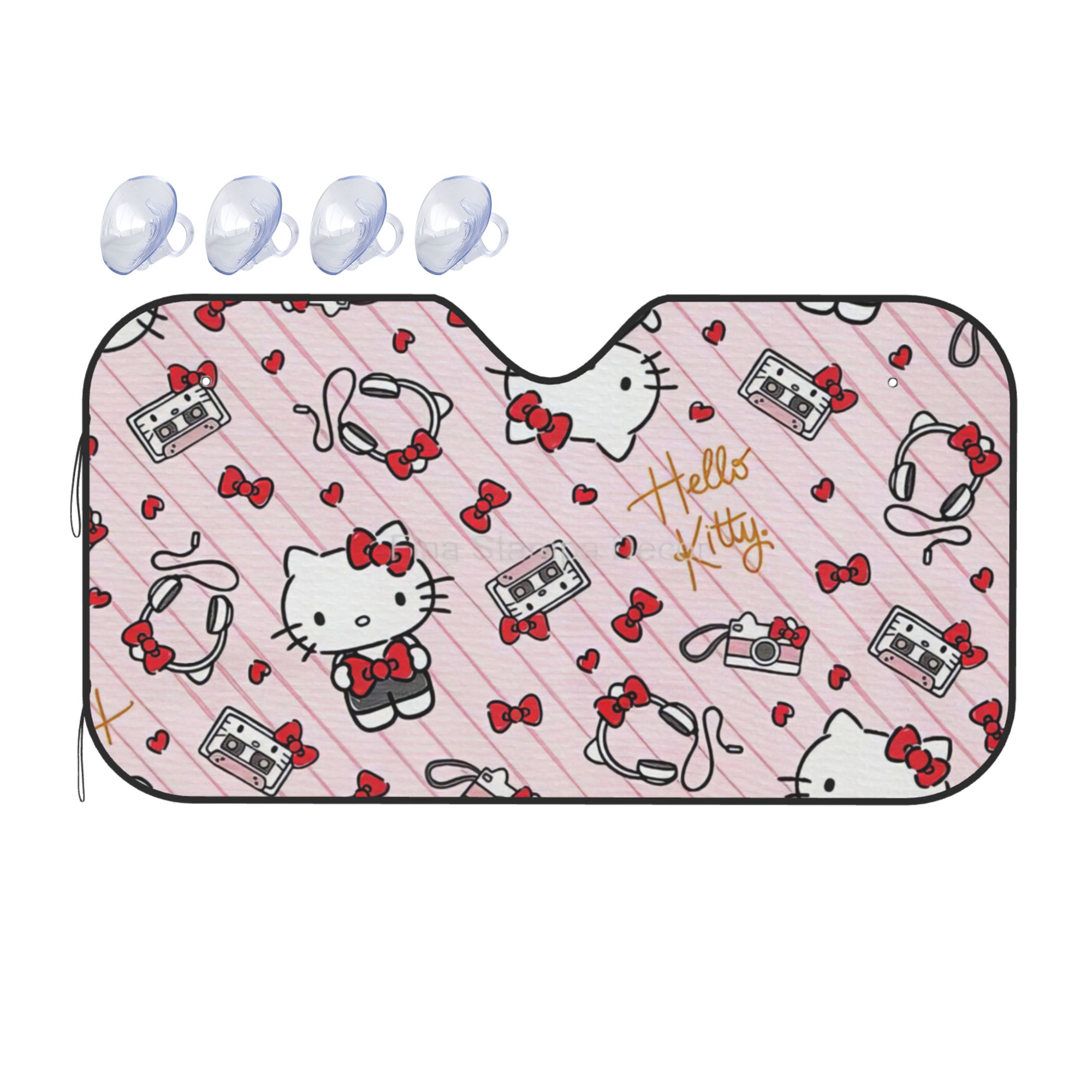 Hello Kitty Car Sun Shade Windshield Sunshade Block Uv Rays Protector