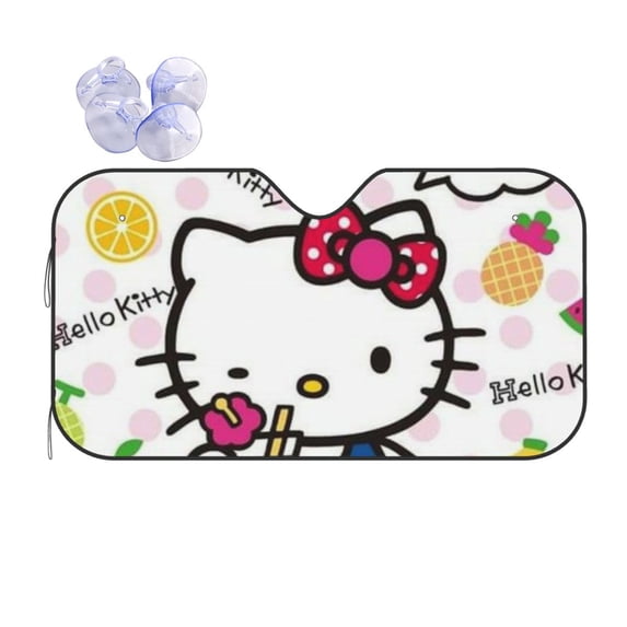 Hello Kitty Car Windshield Sunshades, Front Windshield Sun Shade, Hardened Sun Visor Shield Cover, Foldable Reflector For Car Truck Suv, Keeps Your Vehicle Cool