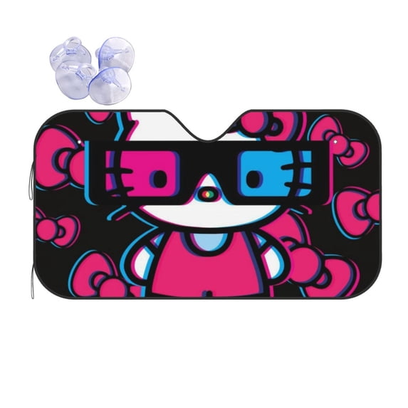 Hello Kitty Car Windshield Sunshades, Front Windshield Sun Shade, Hardened Sun Visor Shield Cover, Foldable Reflector For Car Truck Suv, Keeps Your Vehicle Cool