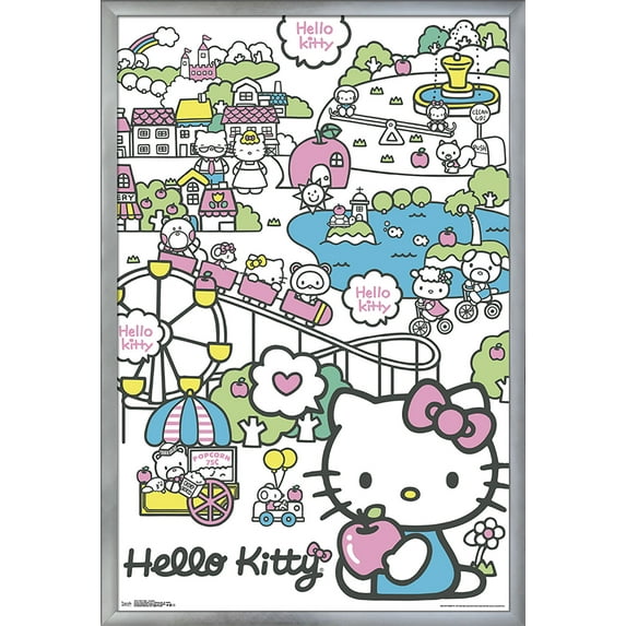 Hello Kitty - Carnival Wall Poster, 22.375" x 34", Framed