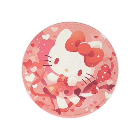 Hello Kitty Cartoon Anime Mouse Pad, Gaming Mouse Pad Anti-Slip Rubber Base, Laptop Mouse Pad, Office Desktop Mouse Pad 8x8 Inch