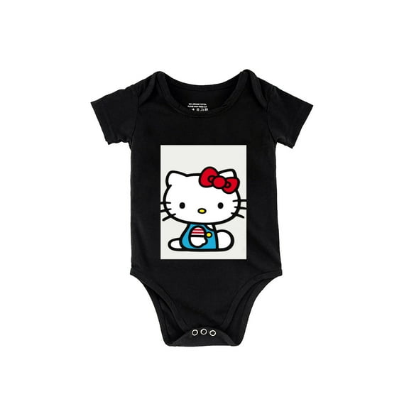 Hello Kitty Cartoon Baby Boy Girl Romper Newborn Cute Onesie Clothes Black 3M/59