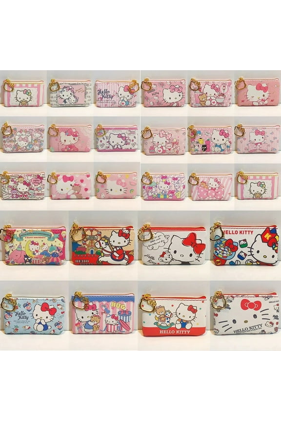 Hello Kitty Cartoon Coin Pouch Purse Sanrio Creative Small Wallet Wholesale My Melody Bags girls purse Kawaii Wallet Kid Purses