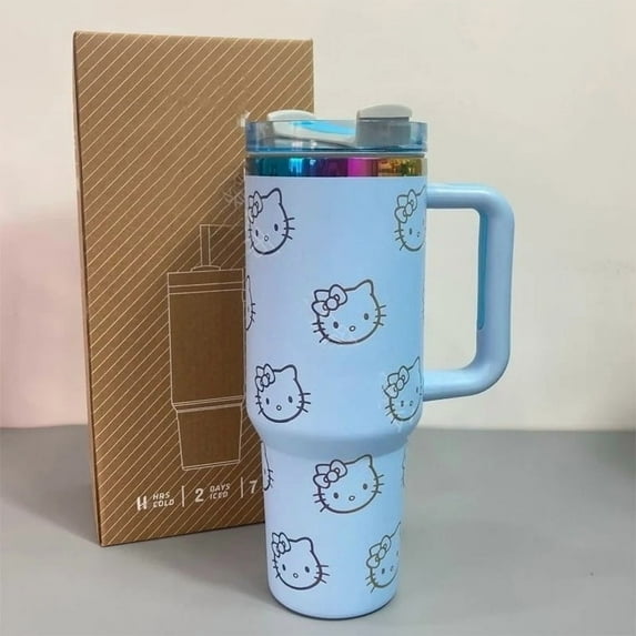 Hello Kitty Cartoon Insulated Stainless Steel Cup 40oz Large Capacity Thermos For Hot And Cold Drinks Cup Gift