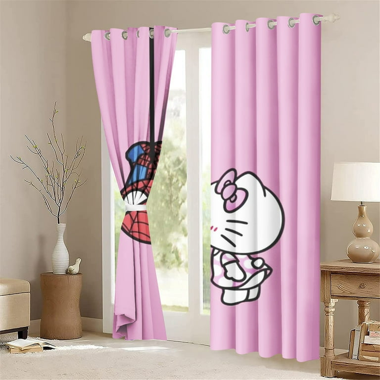 Hello Kitty Cartoon Sanrio Curtain Window Animation Blackout
