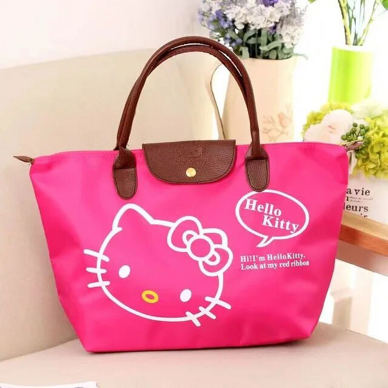 Hello Kitty Cartoon Travel Bag Women‘s Portable Girls Luggage Bags PU