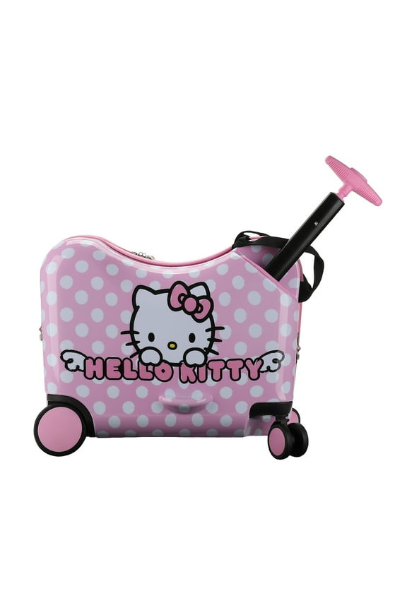 Hello Kitty Character Face Pink Ride-On Luggage