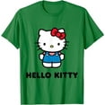 thumbnail image 1 of Hello Kitty Character Front and Back T-Shirt Cute 2 sides printed Tee For Men Women Cat Lovers, Irish Green Color, Size 2XL, 1 of 3