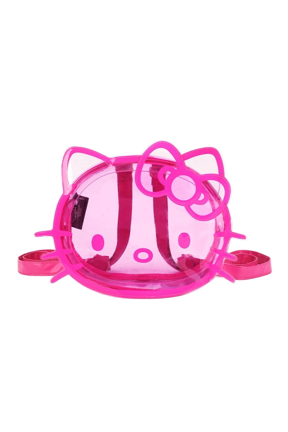 Hello Kitty Character Head Clear Adult Pink PVC 12" Mini Backpack