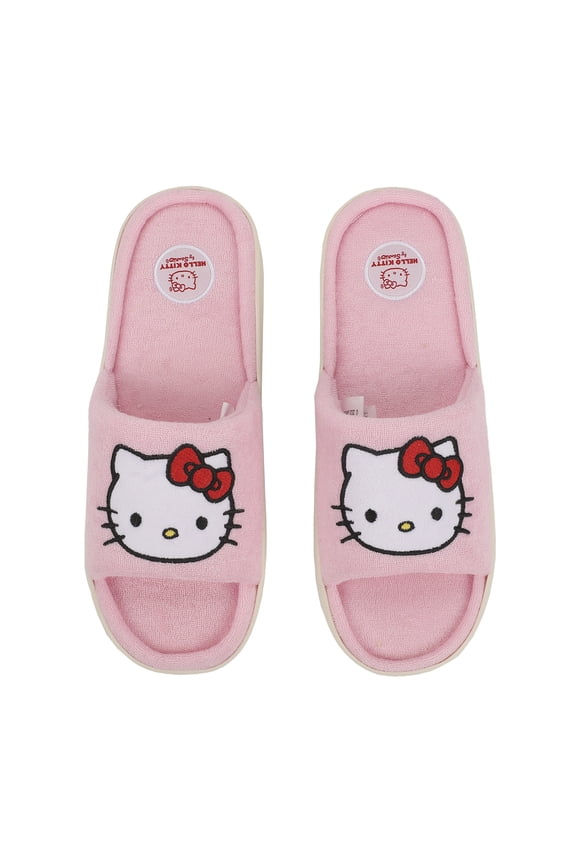 Hello Kitty Character Head Patch Men's Open Toe Slipper-Large