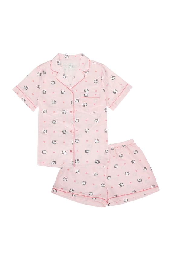 Hello Kitty Character Print Women’s 2-Pack Pajama Set-Small