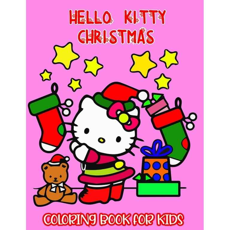 hello kitty christmas tree coloring pages