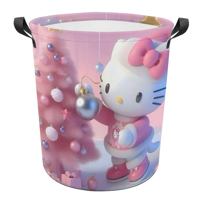Hello Kitty Christmas Laundry Basket, Cartoon Anime Laundry Hamper