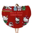 thumbnail image 1 of Hello Kitty Christmas Round Flannel Throw Blanket Plush Soft Polyester Cover for Sofa Bed, Cozy Home Decor Room Essentials Anime Manga Gifts for Teens, Kids 47inch, 1 of 5