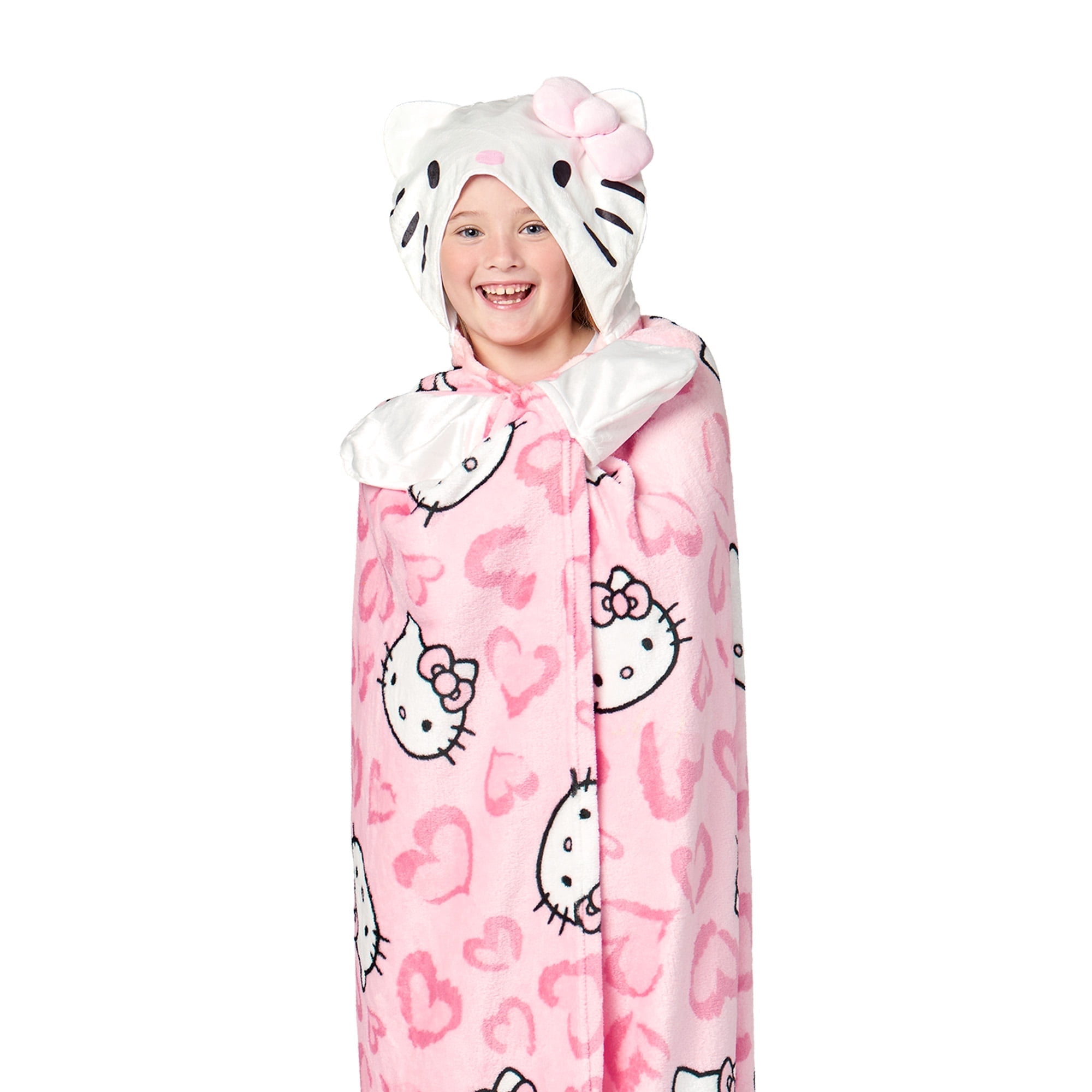 Hello Kitty Designer Kitty Hooded Throw 40x50 inches