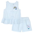 thumbnail image 1 of Hello Kitty Cinnamoroll Hello Kitty Seersucker Peplum Tank Top and Shorts Outfit Set Toddler to Big Kid, 1 of 5