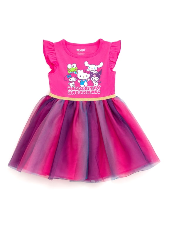 Little Girls' Tutu Dress Hello Kitty Rainbow