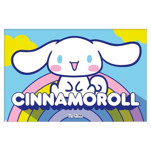 Hello Kitty - Cinnamoroll Wall Poster, 14.725" x 22.375" Framed