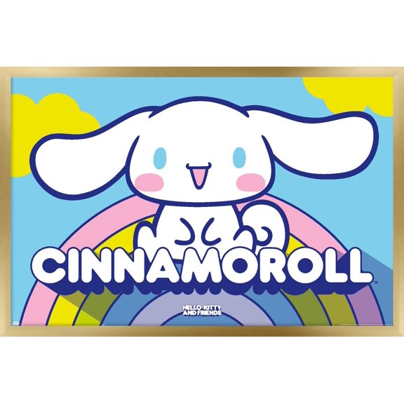 Hello Kitty - Cinnamoroll Wall Poster, 14.725" x 22.375" Framed