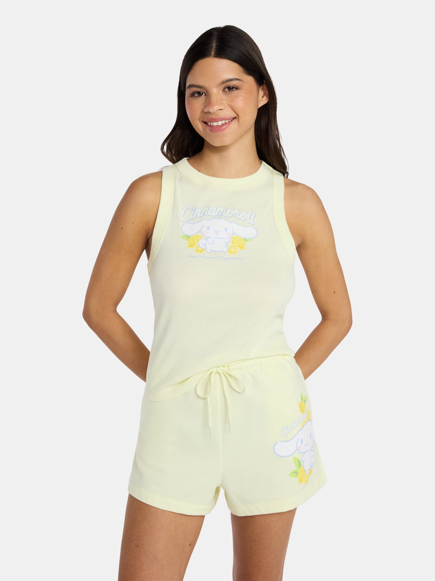 Hello Kitty Cinnamoroll Women's Graphic Tank Top and Shorts Set, 2-Piece, Sizes XXS-XXL