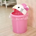 thumbnail image 1 of Hello Kitty Clamshell Dustbin Trash Can Rubbish Bin Kawaii Trash Can Bedroom Living Room Toilet Paper Basket, 1 of 9