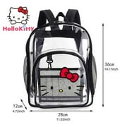 Hello Kitty Clear Backpack American Student School Bag Transparent Capacity Backpack Tpu Waterproof Material Girls Book Bag