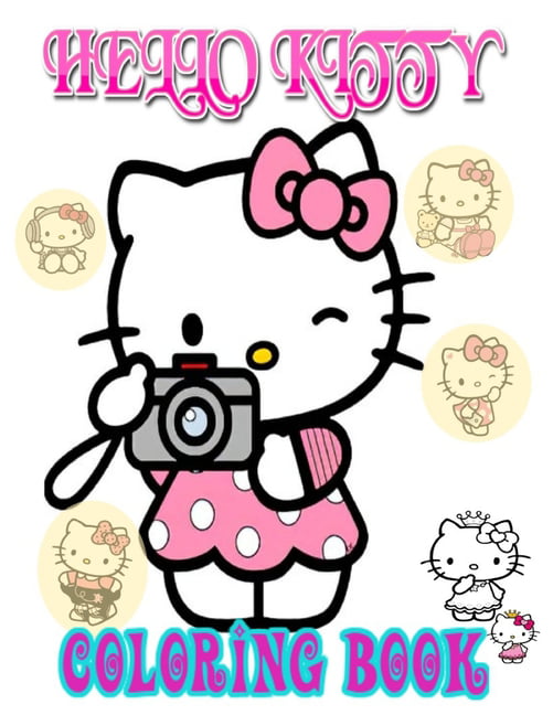 Hello Kitty Coloring Book : Amusing Relaxing Kitty Characters for Lovely  Kitty