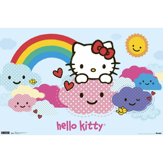 Hello Kitty - Clouds Wall Poster, 22.375" x 34"