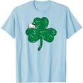 thumbnail image 1 of Hello Kitty Clover & Bows Saint Patrick's Day DTG Print Unisex T-Shirt, 1 of 5