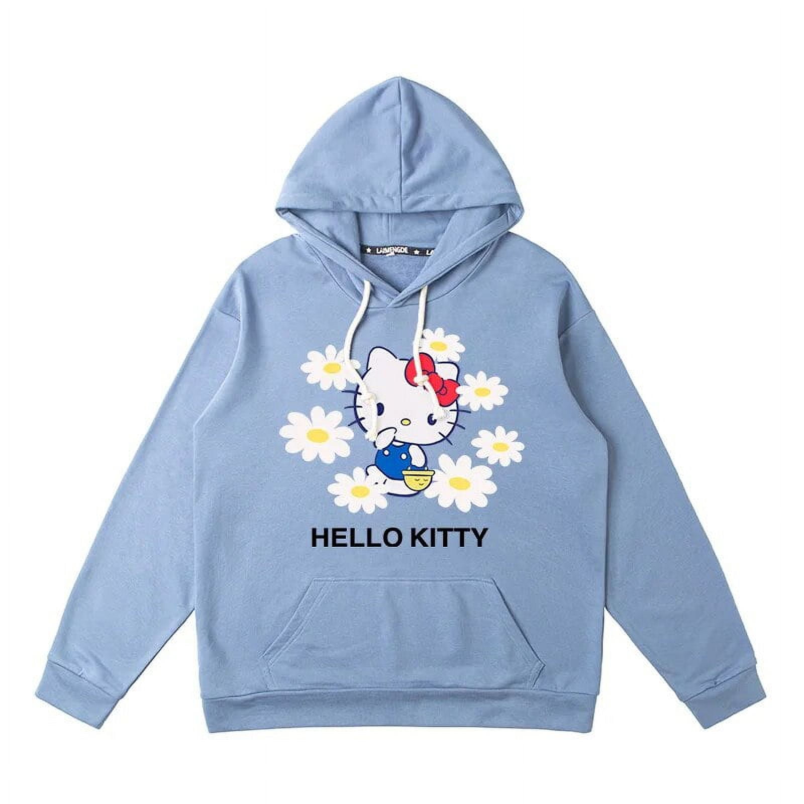 Hello Kitty Co-branded Clothes Female Hello Kitty Coat Loose Print ...