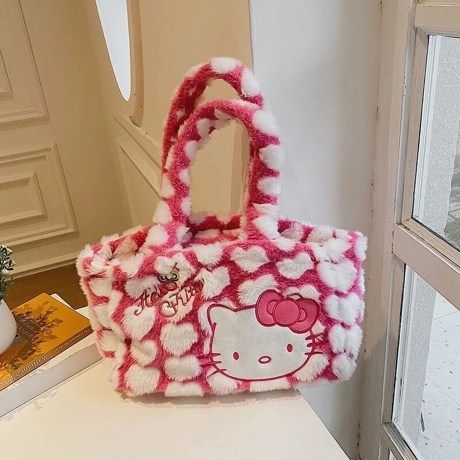 Hello Kitty Coin Purse Plush Shoulder Bag Kuromi Japanese Handbags