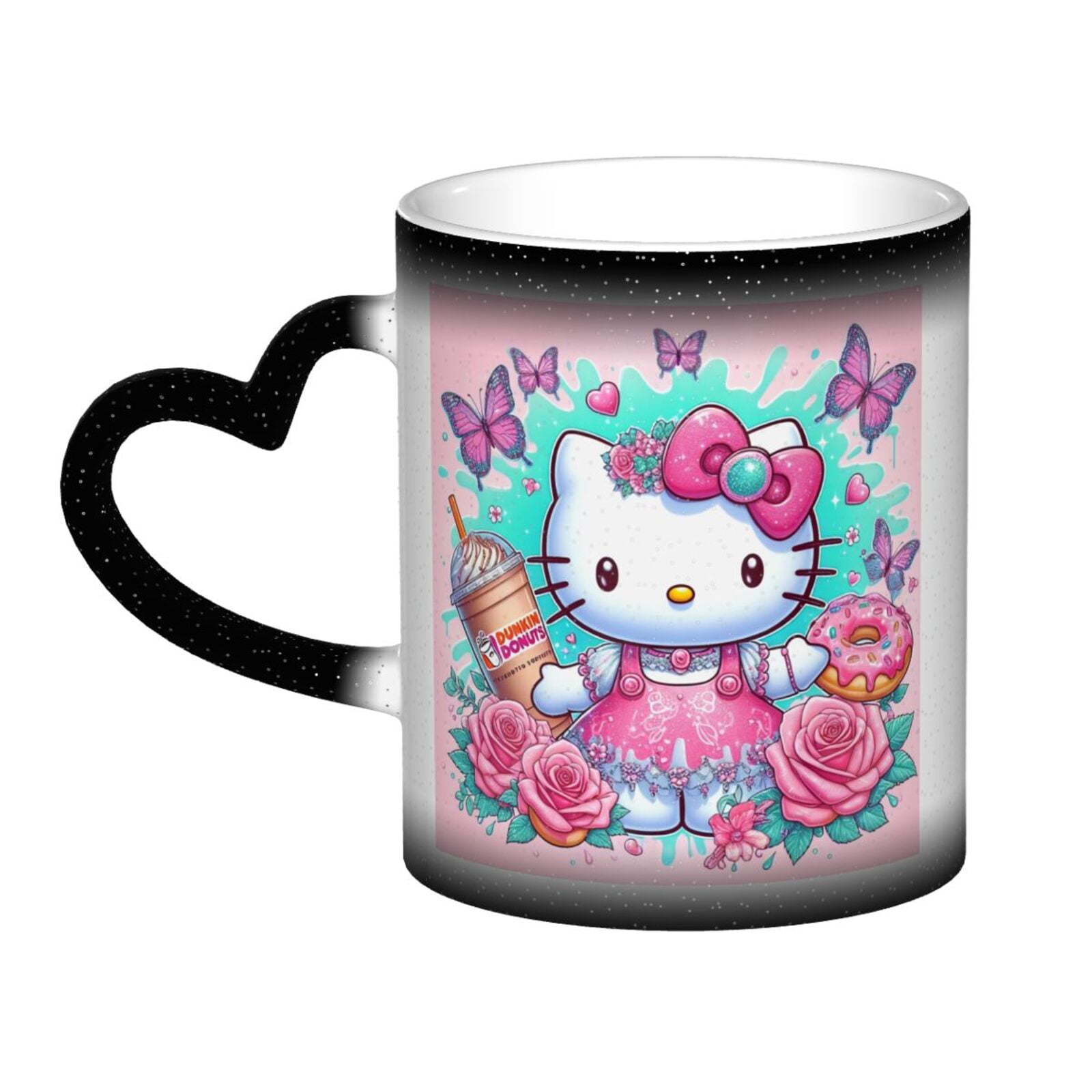 Hello Kitty Color Changing Mug Heat Sensitive Magic Funny Art Coffee ...