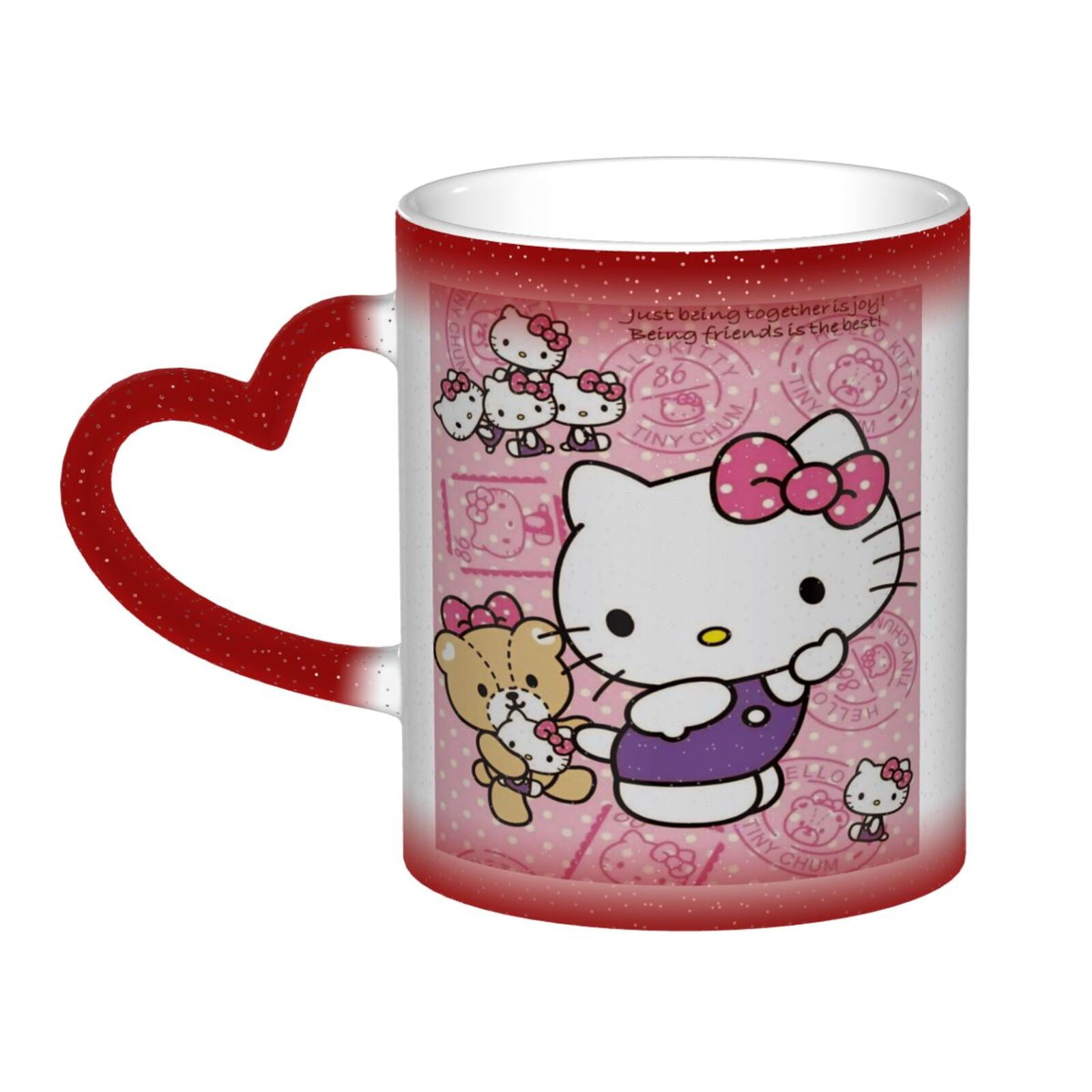 Hello Kitty Color Changing Mug Heat Sensitive Magic Funny Art Coffee ...