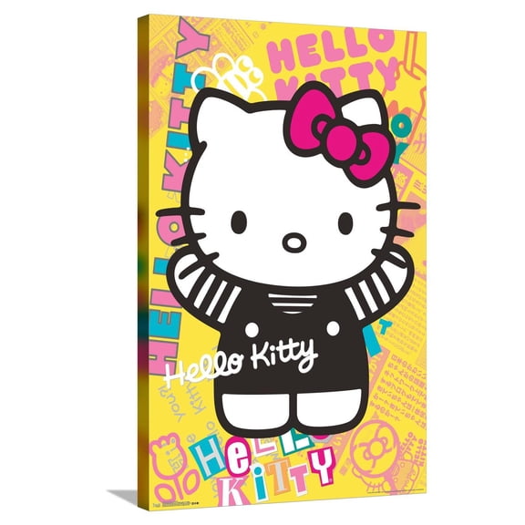 Hello Kitty - Colorful Canvas Wall Poster, 22.375" x 34"