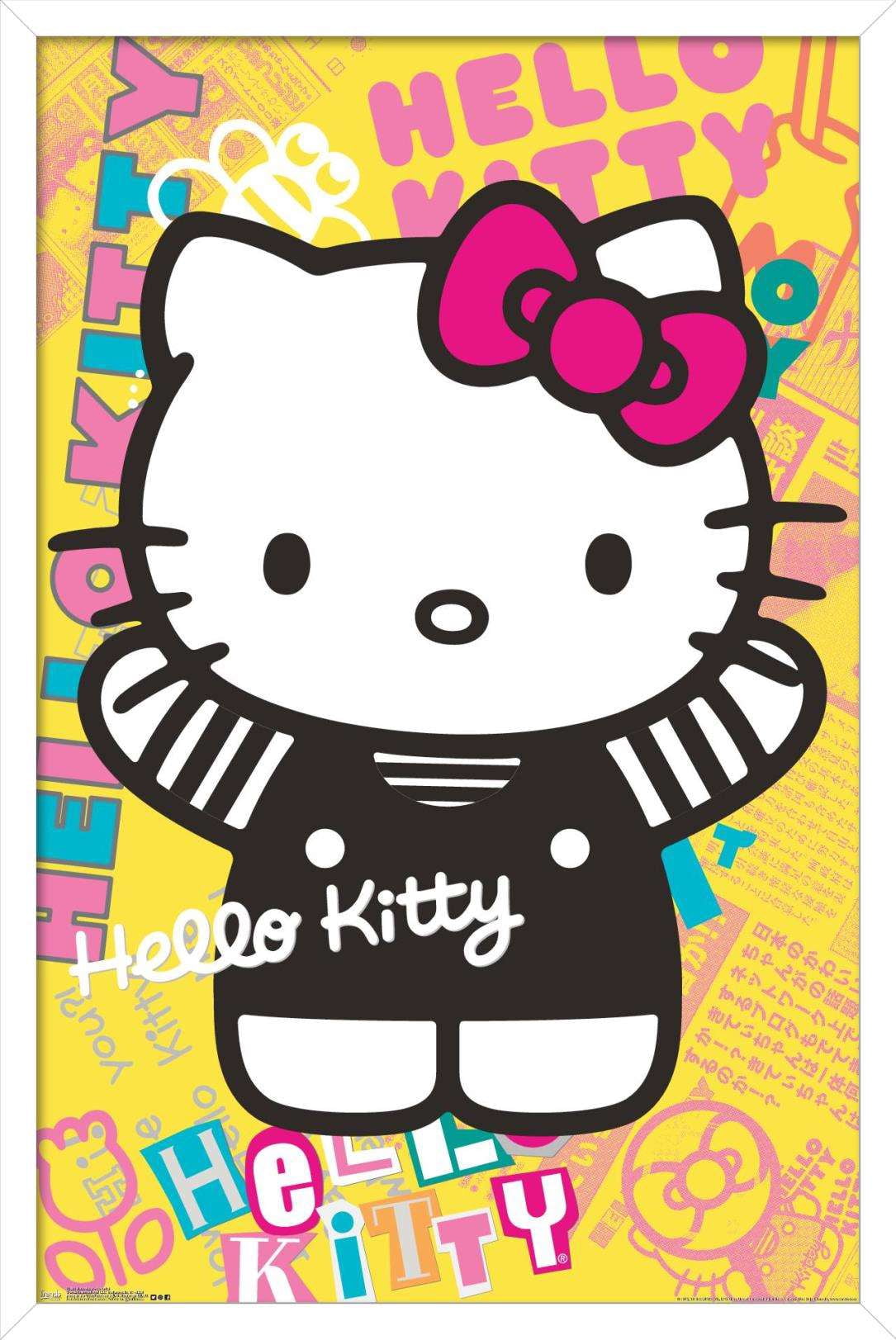 Hello Kitty - Colorful Wall Poster, 14.725" x 22.375", Framed