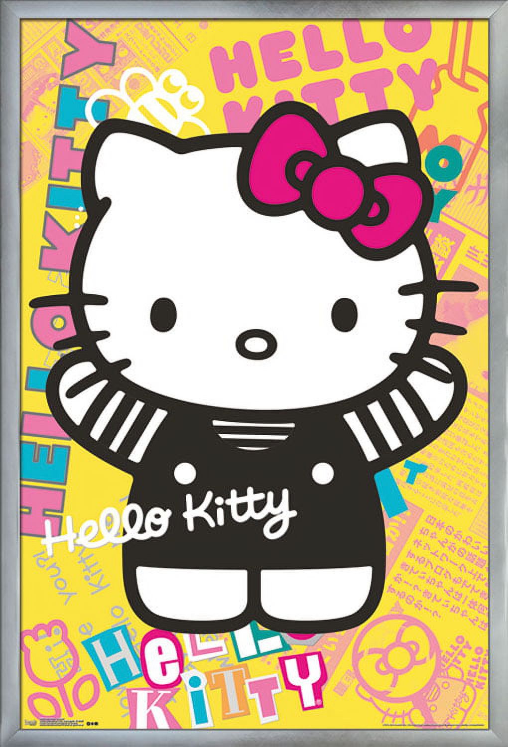 Hello Kitty - Colorful Wall Poster, 22.375 inch x 34 inch, Framed, FR13693SIL22X34EC