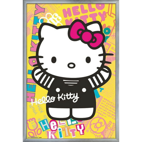 Hello Kitty - Colorful Wall Poster, 22.375" x 34", Framed