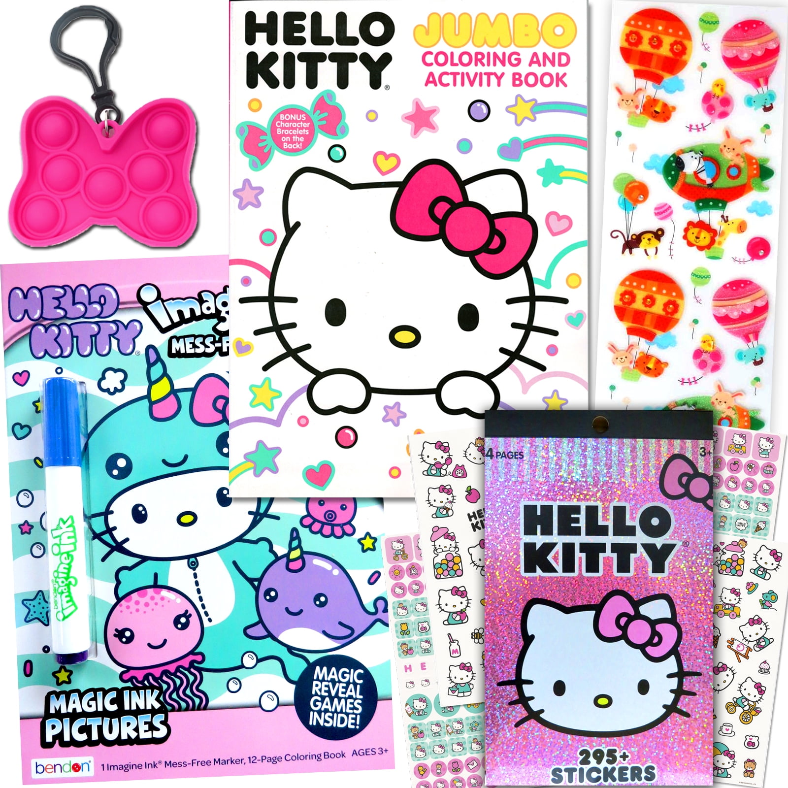 Hello Kitty Coloring Acitivty Book Set for Kids, Girls - Bundle with PlayPack, Stickers, Kids Coloring Book and More