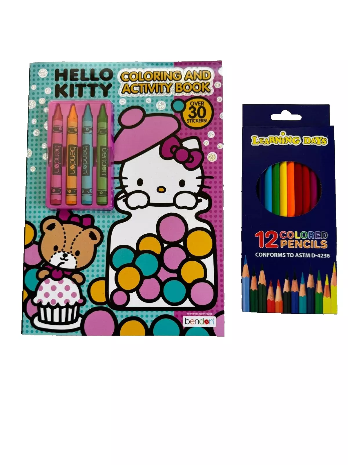Hello Kitty Coloring & Activity Book W/ Crayons Plus 12 pc Coloring ...