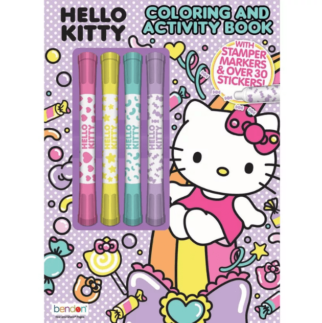 Hello Kitty Coloring Book with Stamper Markers - Walmart.com
