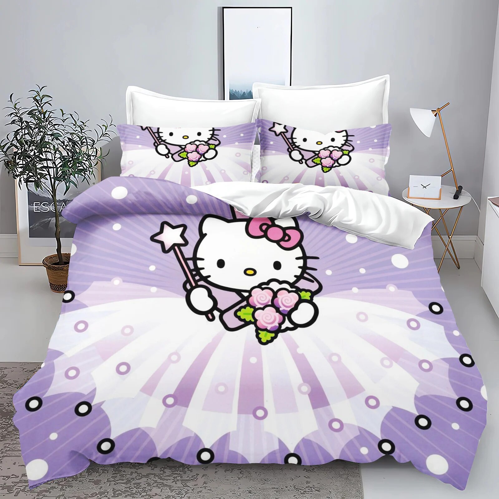 Hello Kitty Comforter Sets Children Bedding Set Home Twin 3Piece Set 1