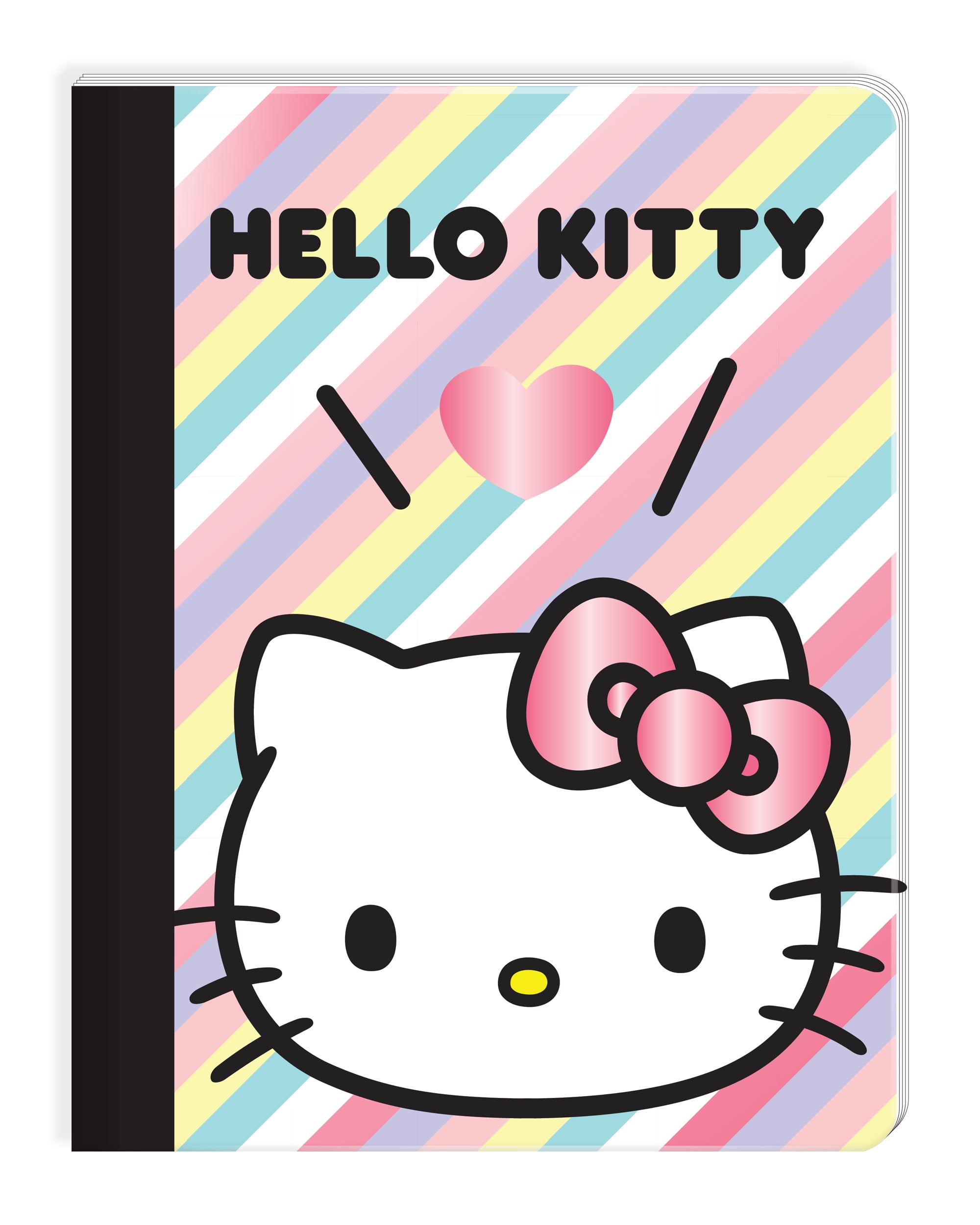 Hello Kitty Composition Writing Notebook, Wide Rule, 7.5" x 9.75", Multi-Color, Soft Cover, Stitch Binding, 80 Sheets