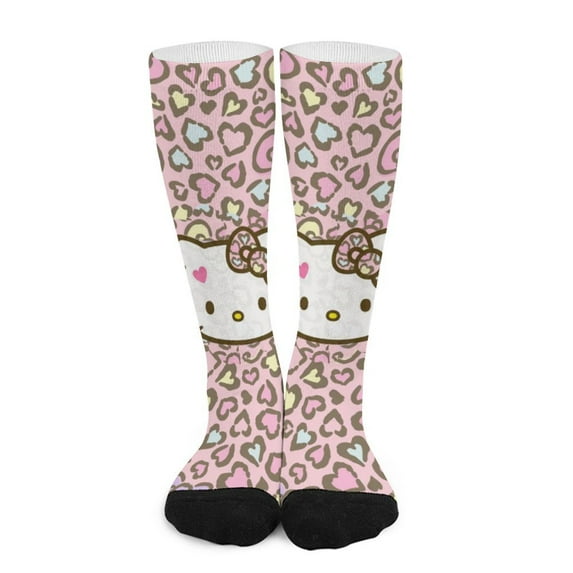 Hello Kitty Compression Socks For Women And Men Support Knee High Socks For Running Hiking Athletic Nursing