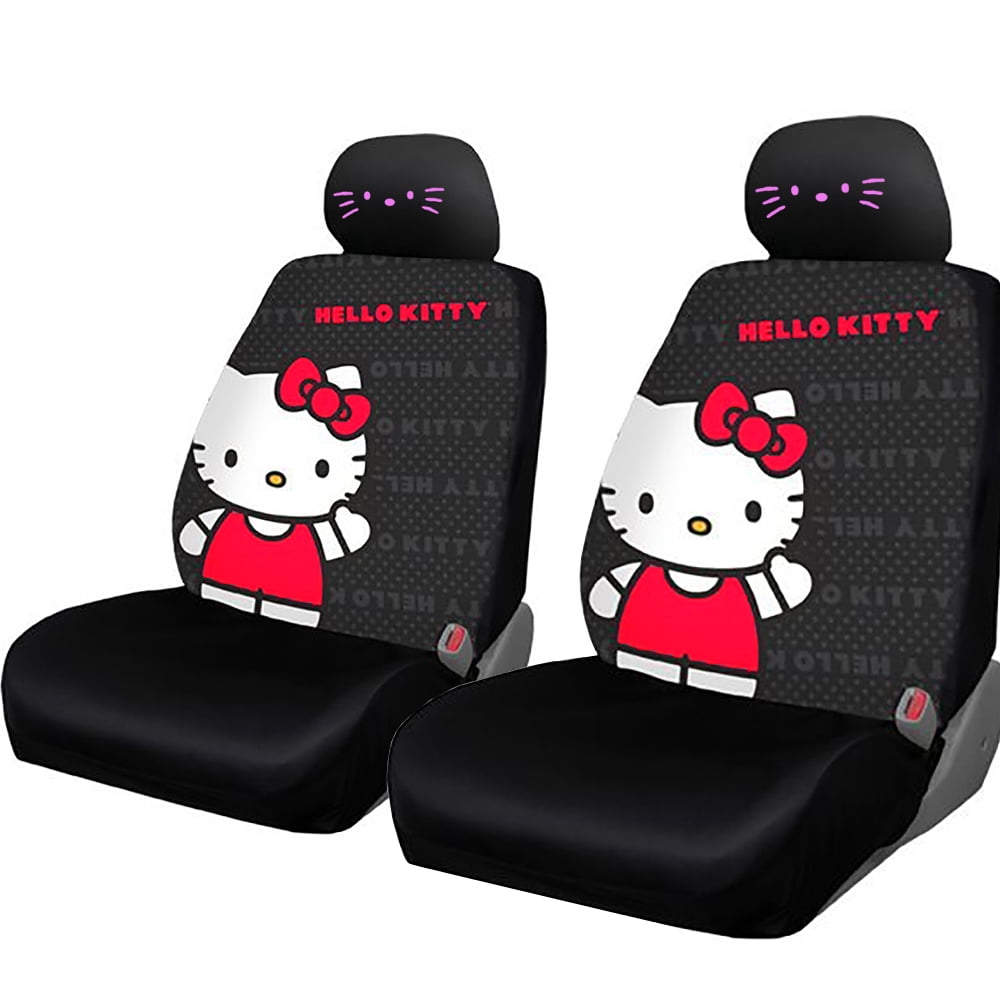 Hello Kitty Cord Car Seat Cover with Embroidery Pink Kitty Face