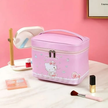 Hello Kitty Cosmetic Bag High-capacity Sanrio Cartoon Storage Bag PU Waterproof  Wash Case Kuromi Make Up Pouch Multi-function